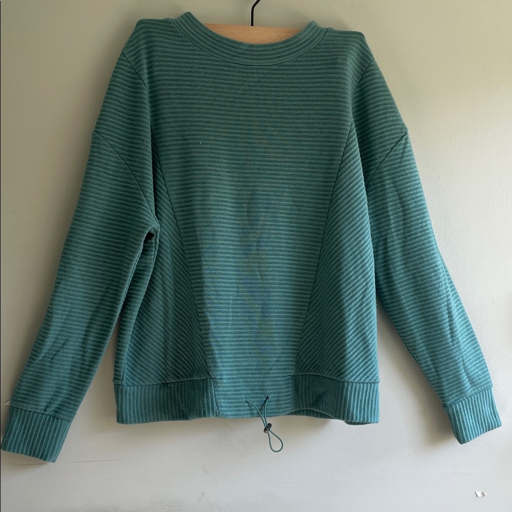 Women’s Simple Vera Vera Wang Drawcord hem cozy Pullover Top Grenada Green/ L